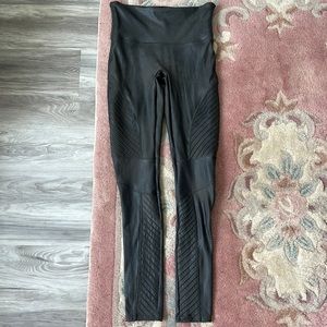 Spanx Faux leather motto leggings Sz M